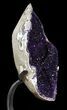 Amethyst Geode On Metal Stand - Great Sparkle #50980-2